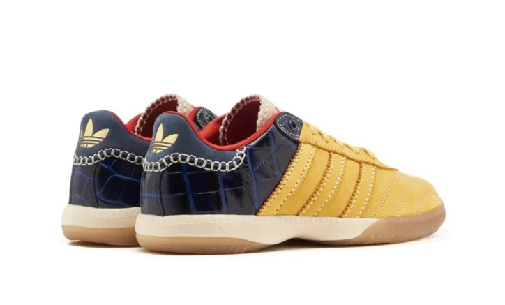 Adidas Samba Millennium Wales Bonner Fade Gold Navy Croc - Image 3