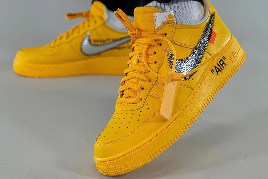 Air Force 1 Low Off White University Gold Metallic Silver - Image 4