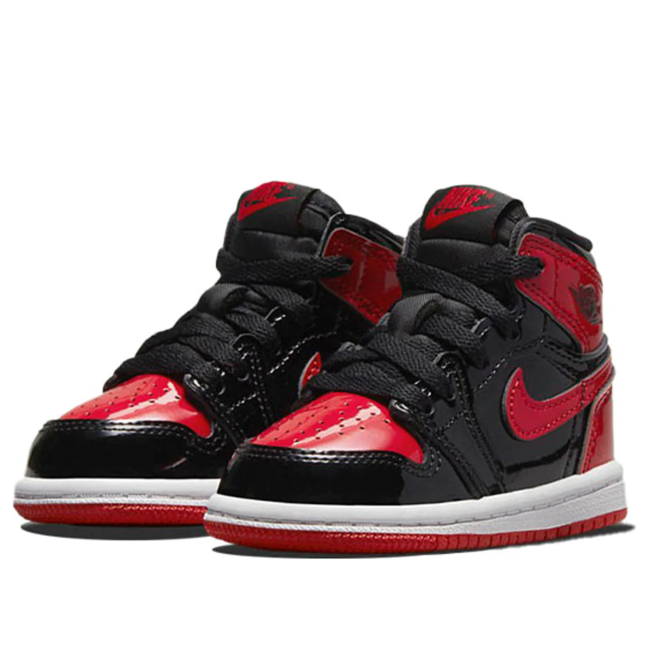 Alternative view of Air Jordan 1 High Kids Patent Red