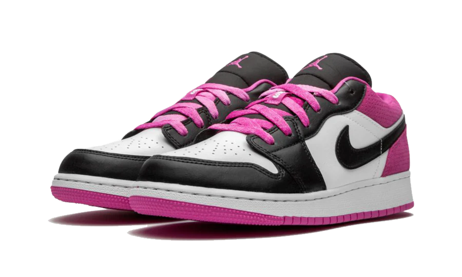 Alternative view of Air Jordan 1 Low Black Active Fuchsia