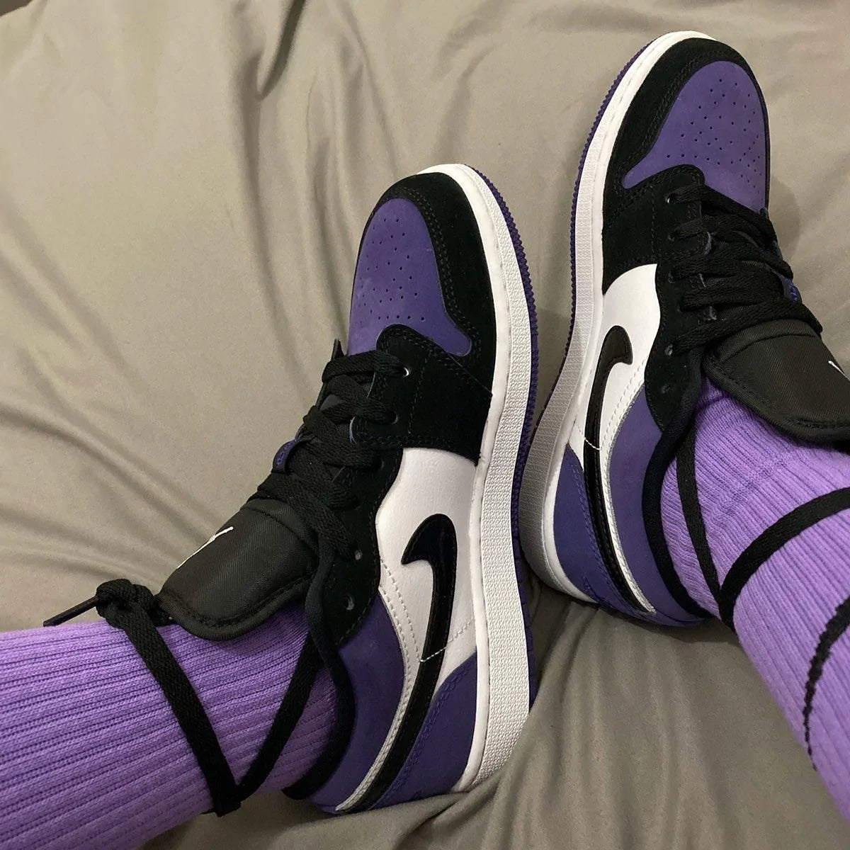 Air Jordan 1 Low Court Purple Black - Image 4