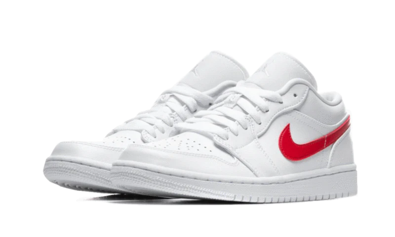 Alternative view of Air Jordan 1 Low White University Red