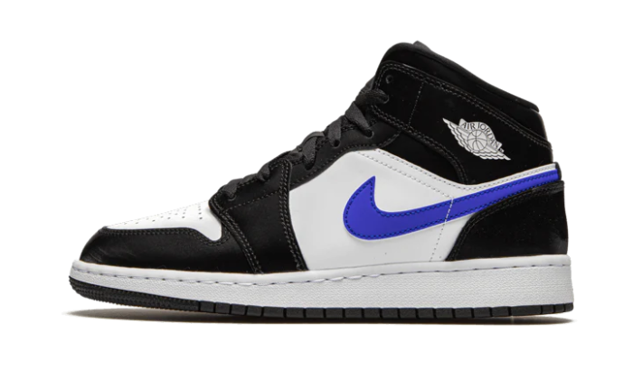 Air Jordan 1 Mid Black Racer Blue White - Image 8