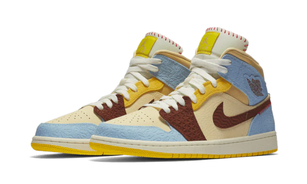 Alternative view of Air Jordan 1 Mid Fearless Maison Chateau Rouge
