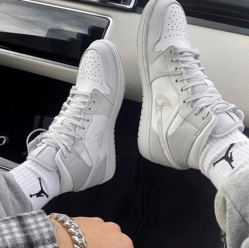 Air Jordan 1 Mid Grey Camo - Image 7