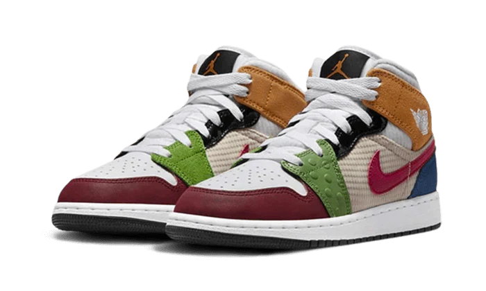 Alternative view of Air Jordan 1 Mid Gs Patchwork