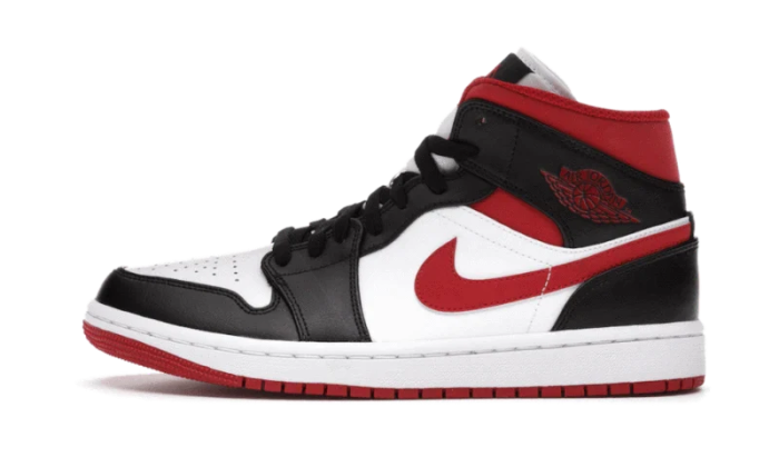 Air Jordan 1 Mid Gym Red Black White - Image 8