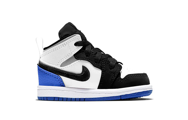 Alternative view of Air Jordan 1 Mid Kids Royal Black Toe