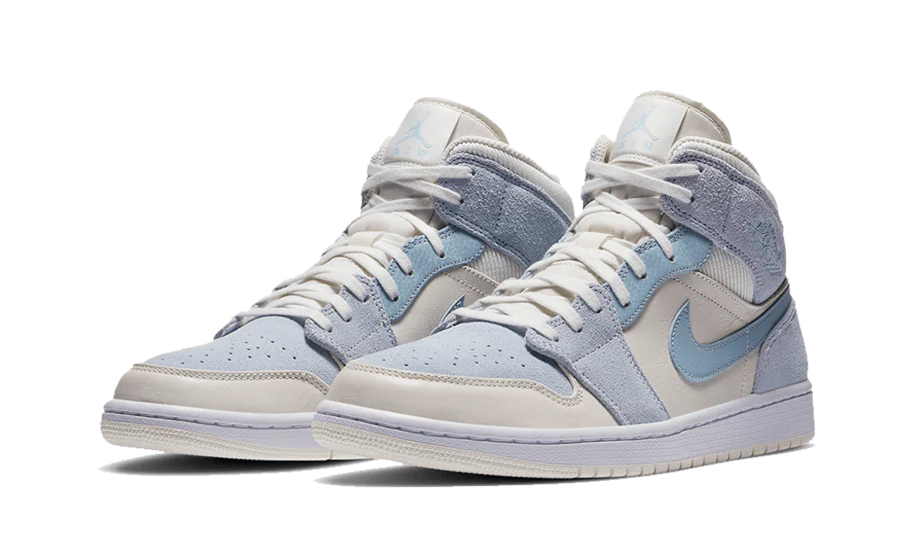 Alternative view of Air Jordan 1 Mid Mixed Textures Blue