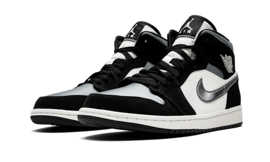 Alternative view of Air Jordan 1 Mid Satin Gray Toe