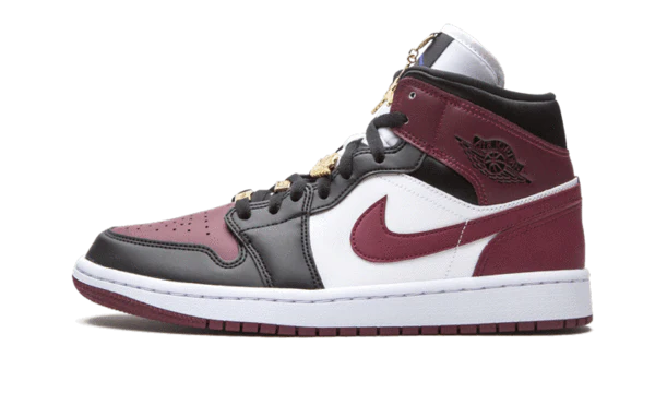 Air Jordan 1 Mid Se Black Dark Beetroot