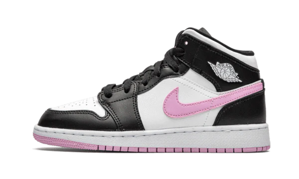 Air Jordan 1 Mid White Black Light Arctic Pink