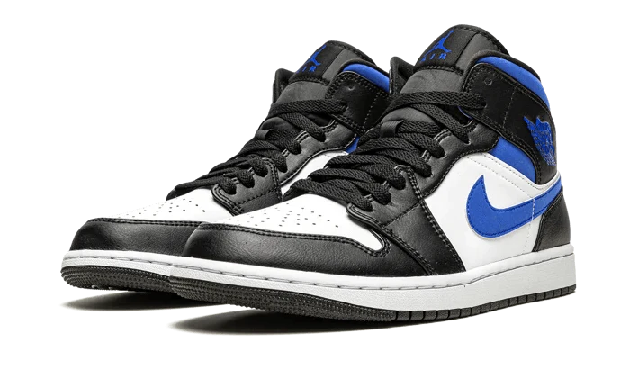 Alternative view of Air Jordan 1 Mid White Black Royal
