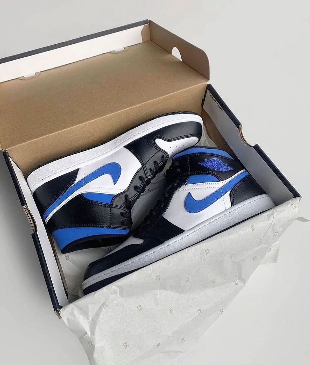 Air Jordan 1 Mid White Black Royal - Image 7