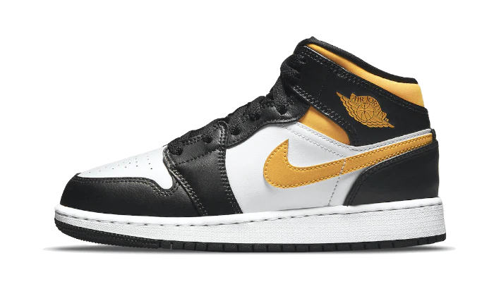 Air Jordan 1 Mid White Pollen Black