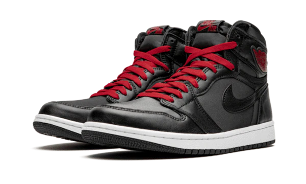 Alternative view of Air Jordan 1 Retro High Black Gym Red Black