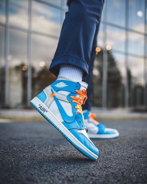 Air Jordan 1 Retro High Off White University Blue - Image 7