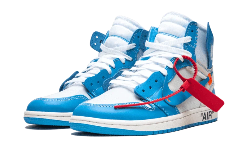 Alternative view of Air Jordan 1 Retro High Off White University Blue