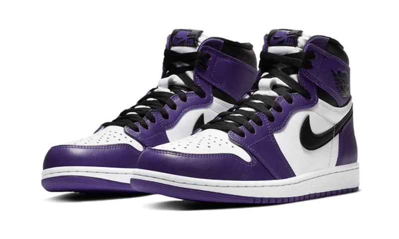 Alternative view of Air Jordan 1 Retro High Og Court Purple White