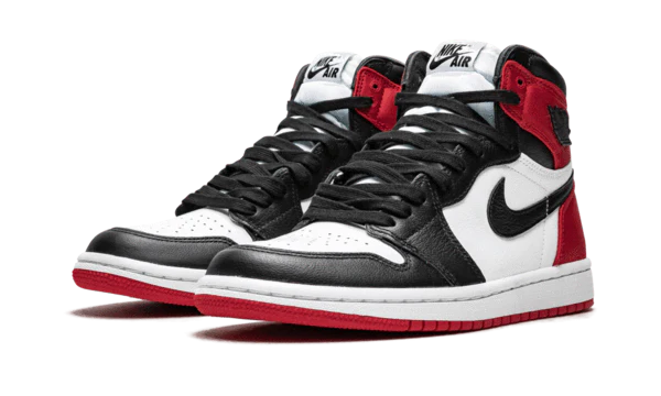Alternative view of Air Jordan 1 Retro High Satin Black Toe