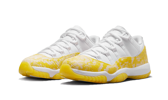 Alternative view of Air Jordan 11 Retro Low Yellow Snakeskin