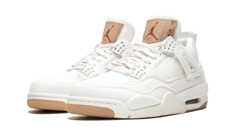 Alternative view of Air Jordan 4 Retro Levis White