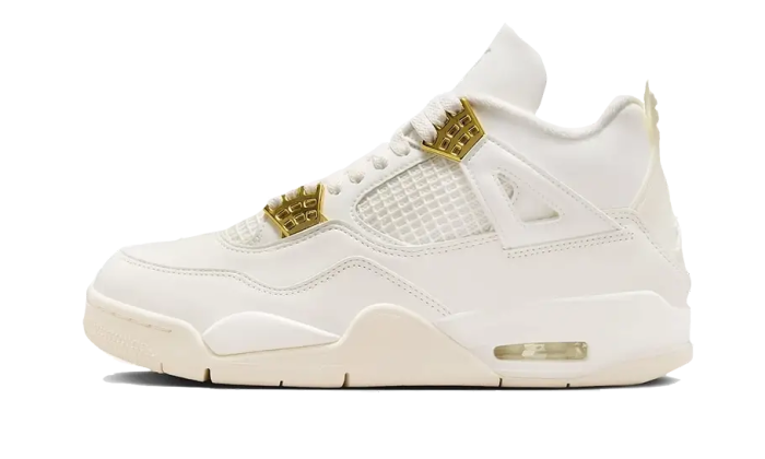 Air Jordan 4 Sail Metallic Gold - Image 4