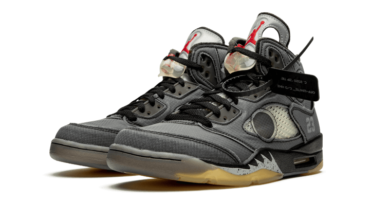 Alternative view of Air Jordan 5 Retro Off White Black 2
