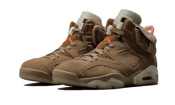 Alternative view of Air Jordan 6 Retro Travis Scott British Khaki