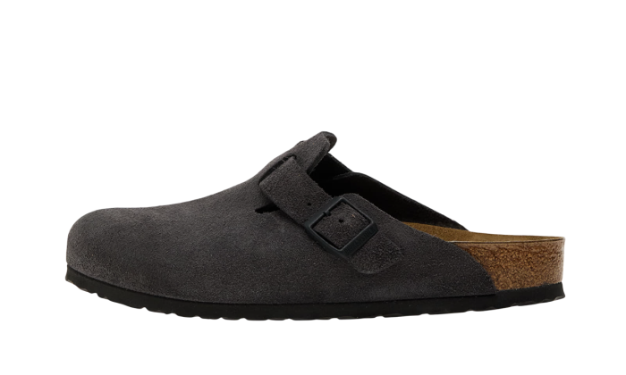 Birkenstock Boston Suede Leather Dark Grey - Image 7