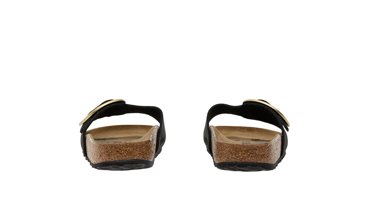 Birkenstock Madrid Big Buckle Nubuck Leather Black - Image 6