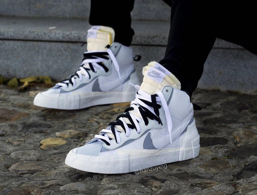 Blazer Mid Sacai White Gray - Image 5