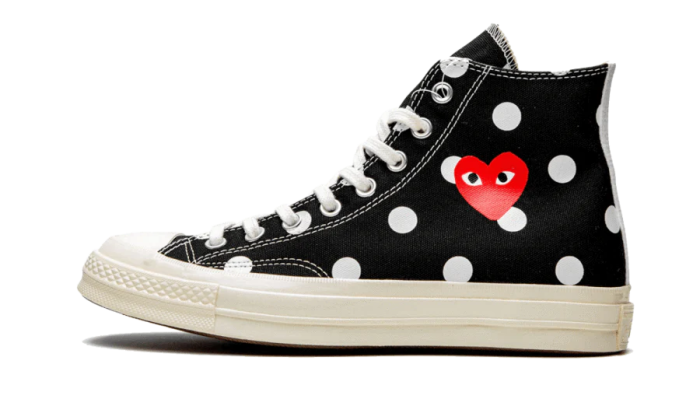 Chuck Taylor All Star 70S Hi Comme Des Garcons Play Polka Dot Black - Image 5