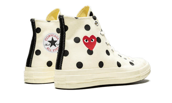 Chuck Taylor All Star 70S Hi Comme Des Garcons Play Polka Dot White - Image 3