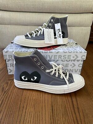 Chuck Taylor All Star 70S Hi Comme Des Garcons Play Steel Gray - Image 3