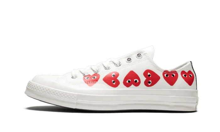 Chuck Taylor All Star 70S Ox Comme Des Garcons Play Multi Heart White - Image 5