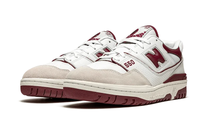 Alternative view of New Balance 550 Sea Salt Burgundy