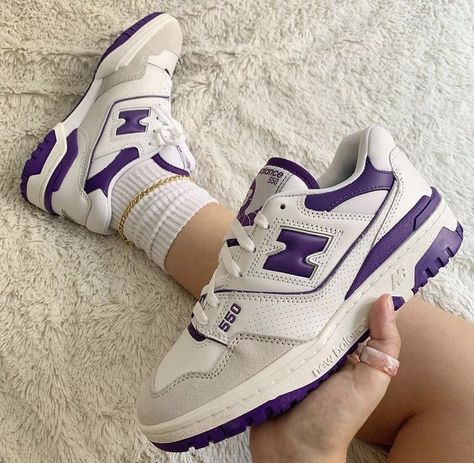 New Balance 550 White Purple - Image 3