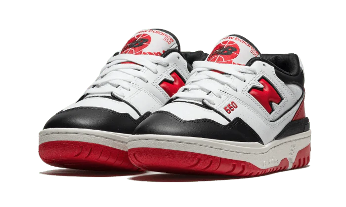 New Balance 550 White Red Black - Image 2
