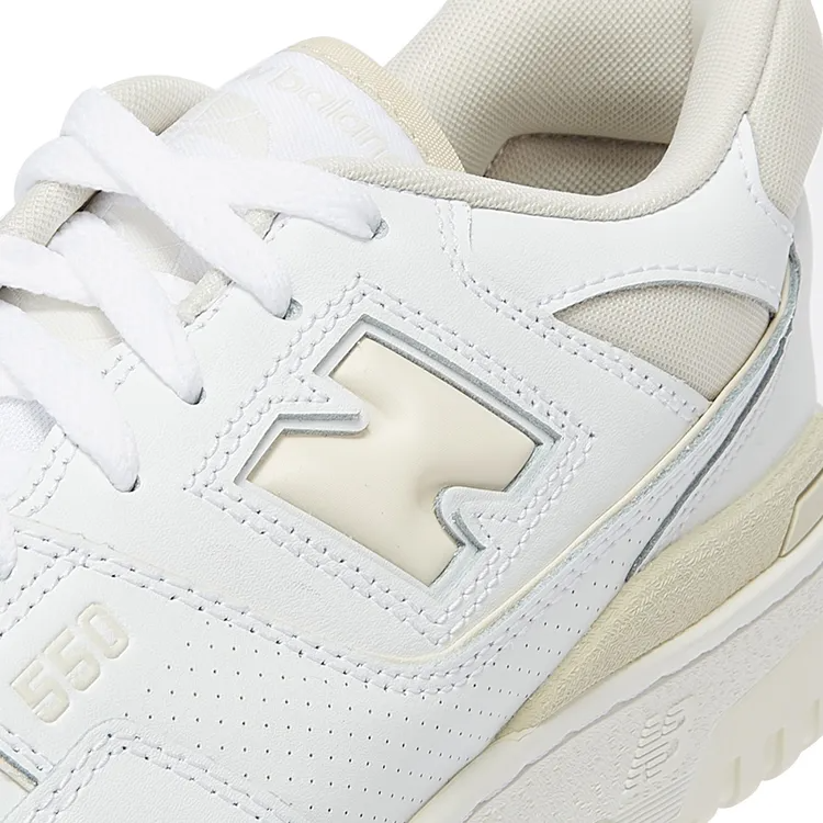 New Balance 550 Womens White / Silver Birch Trainers - Image 6