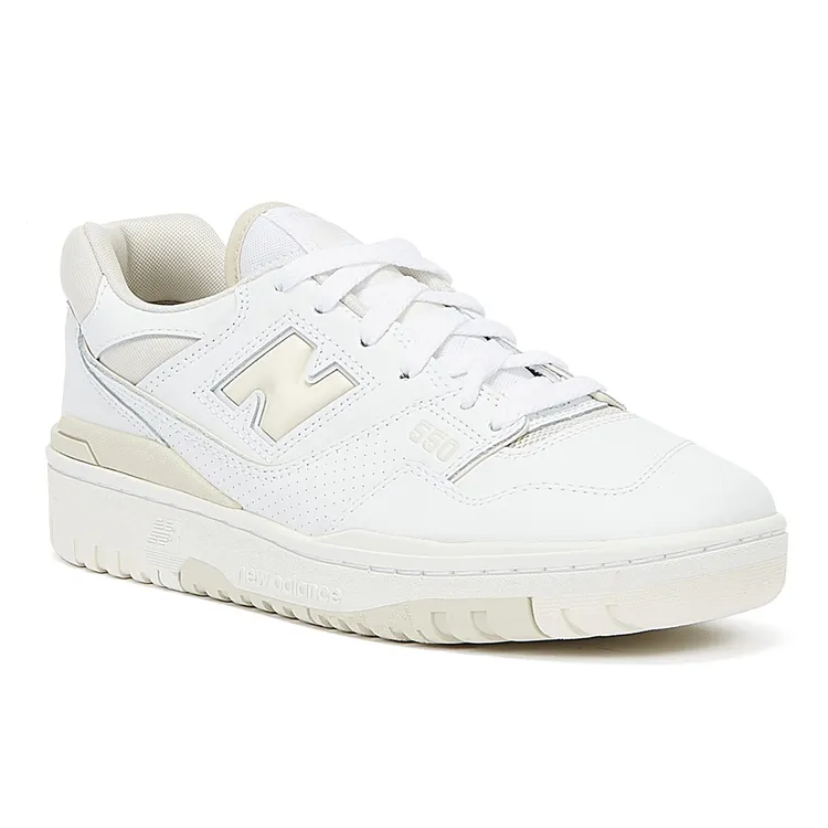 New Balance 550 Womens White / Silver Birch Trainers - Image 4
