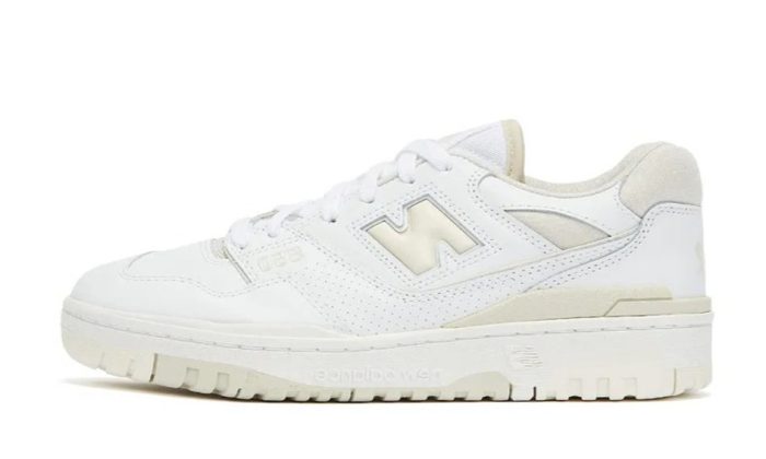 New Balance 550 Womens White / Silver Birch Trainers - Image 7