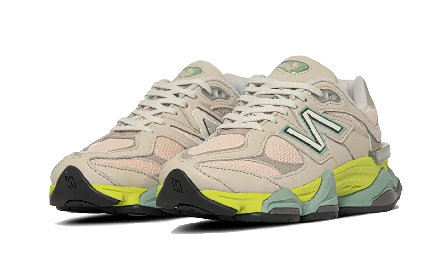 Alternative view of New Balance 9060 Moonbeam Vintage Rose Lime