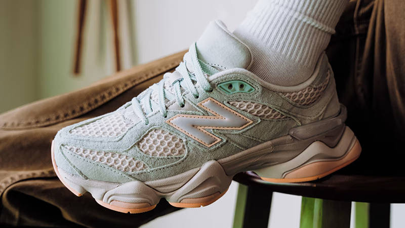 Alternative view of New Balance 9060 The Whitaker Group Missing Pieces Silver Moss Green