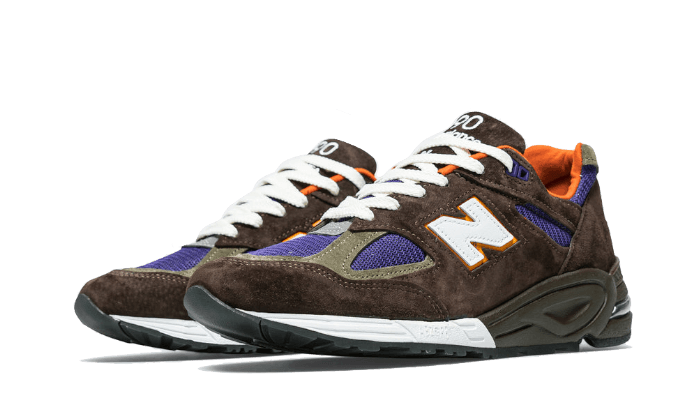 Alternative view of New Balance 990 V2 Made In Usa Brown Purple