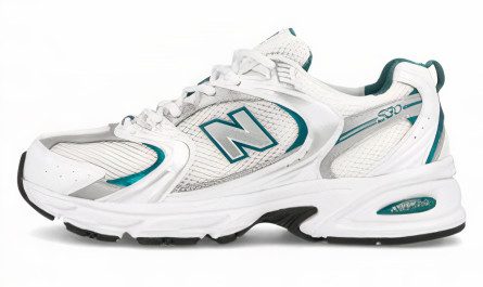 New Balance Mr 530 White Silver Metallic Green