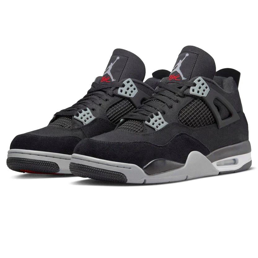 Alternative view of Nike Air Jordan 4 Black Canvas