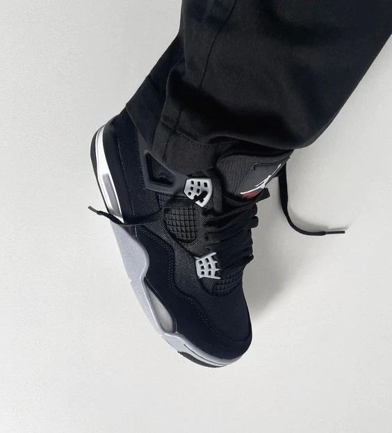 Nike Air Jordan 4 Black Canvas - Image 5