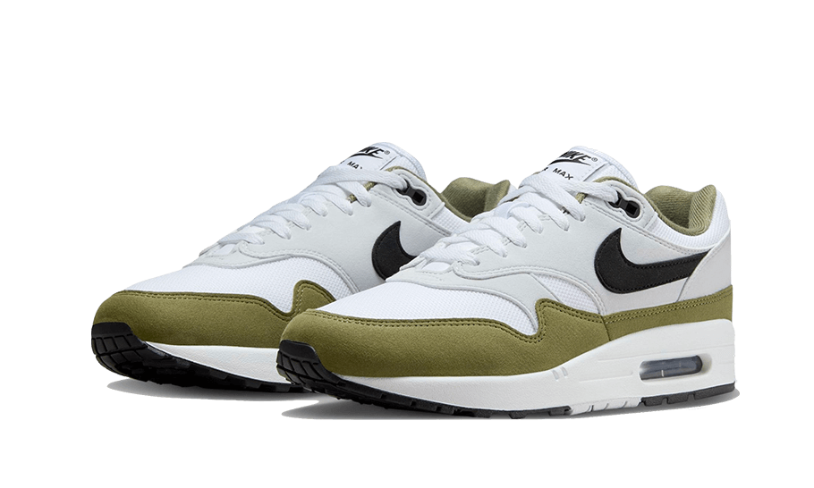 Nike Air Max 1 White Black Medium Olive - Image 2