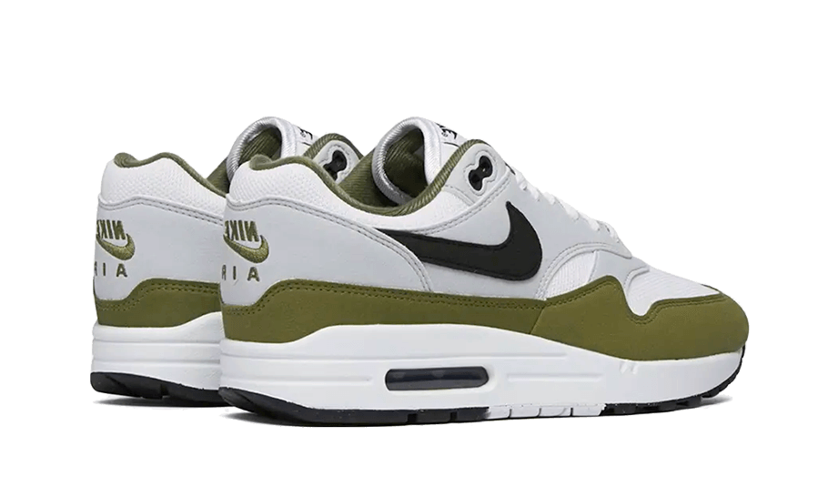 Nike Air Max 1 White Black Medium Olive - Image 3